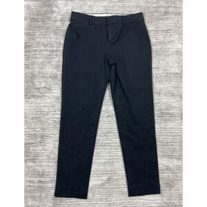 Crown & Ivy Pants Womens 4 Black Ankle Slim Fit Stretch Cotton Rayon Workwear